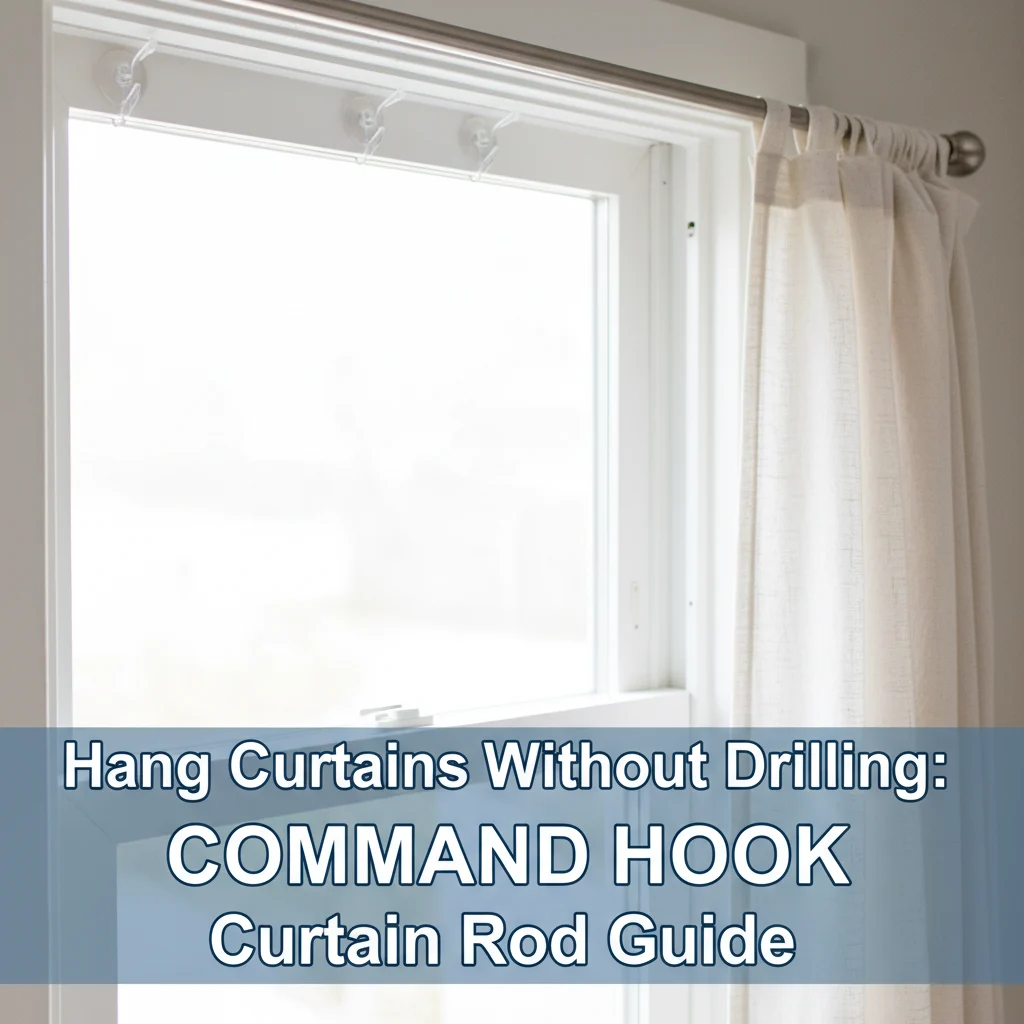 Hang Curtains Without Drilling: Command Hook Curtain Rod Guide